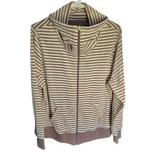 Calvin Klein Performance Quick Dry Light Jacket Zippered Striped Plus Sz 1XL EUC